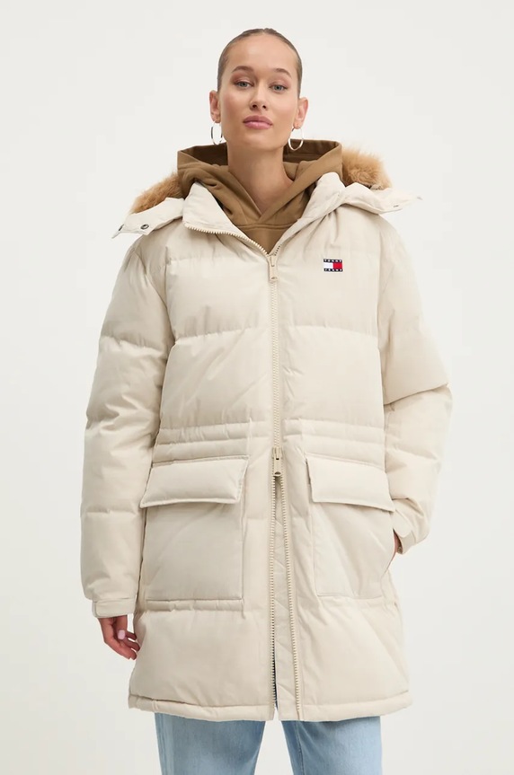 Pernata jakna Tommy Jeans DW0DW18821 bež AW24