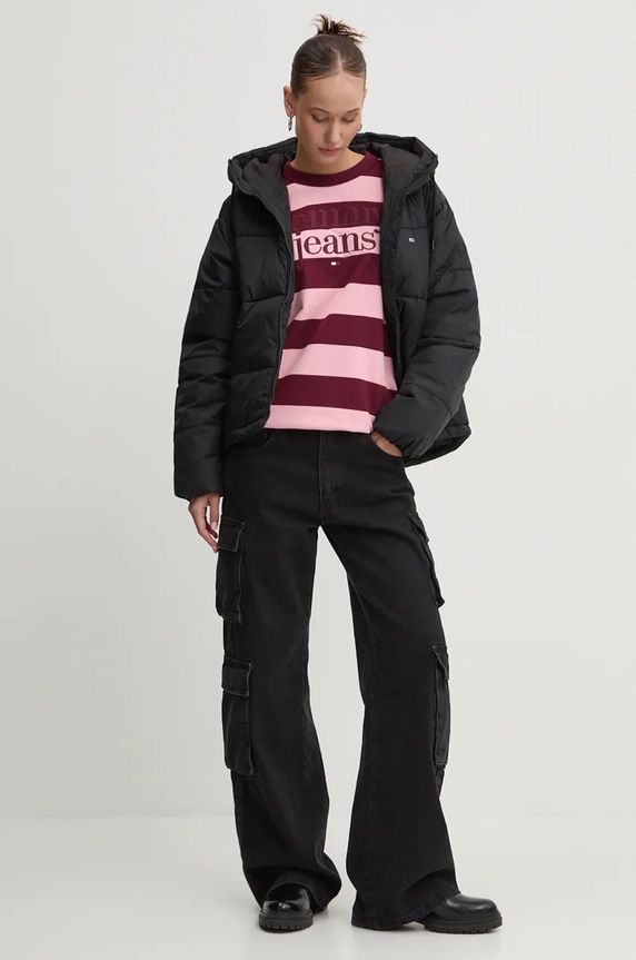 Μπουφάν Tommy Jeans DW0DW18841 μαύρο NC24