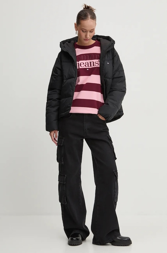 Μπουφάν Tommy Jeans DW0DW18841 μαύρο NC24