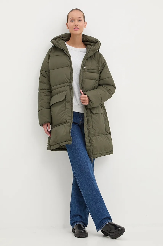 Tommy Jeans rövid kabát DW0DW18842 zöld NC24