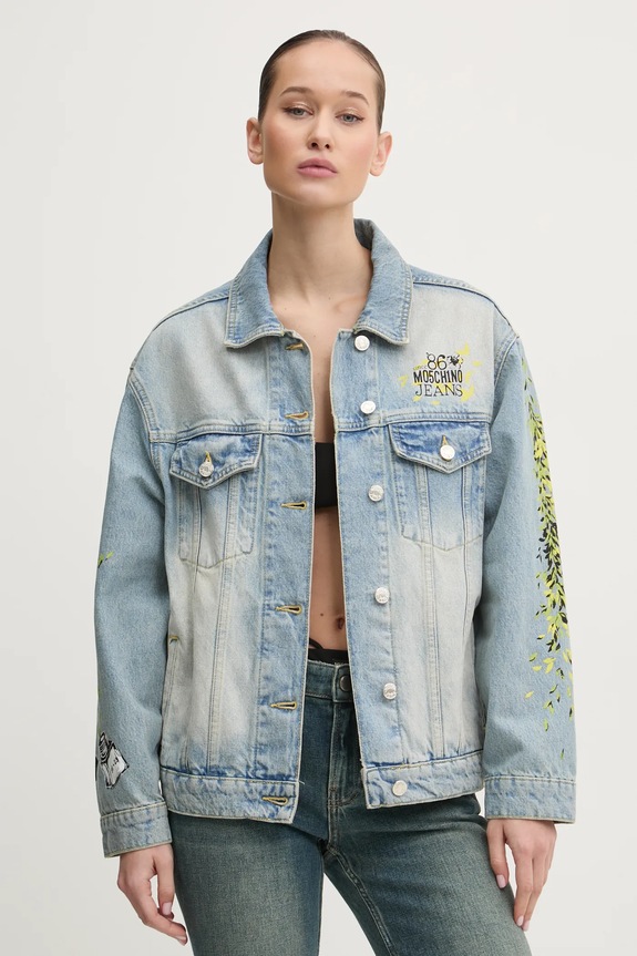 Džínová bunda Moschino Jeans modrá 0516.8720