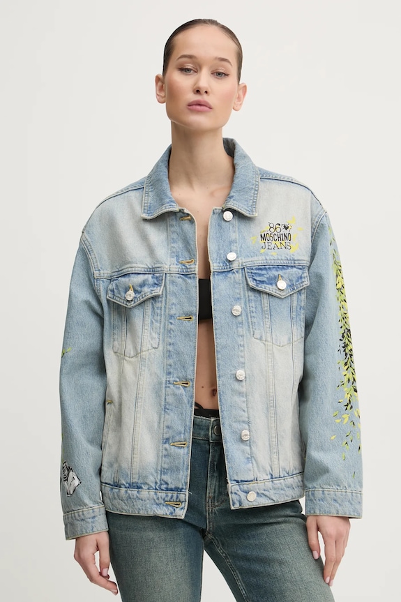 Džínová bunda Moschino Jeans modrá 0516.8720