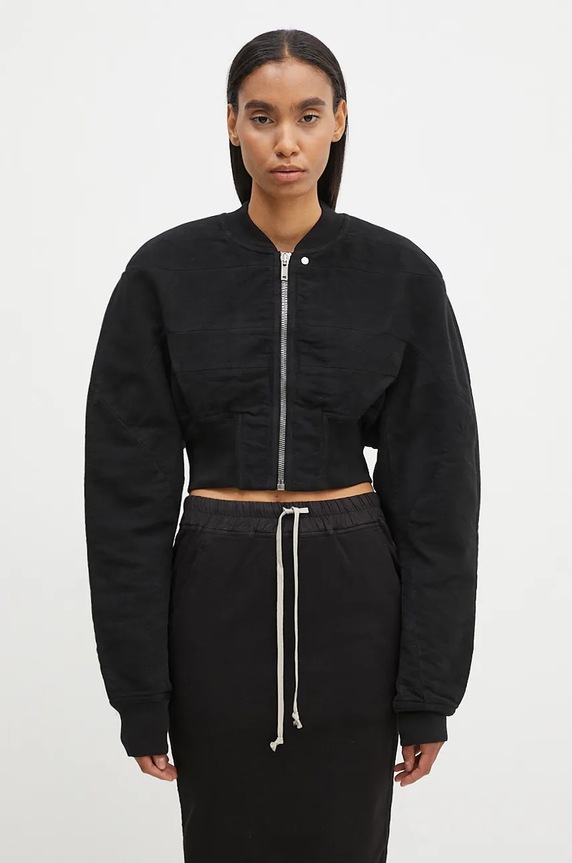 Rick Owens kurtka bomber Collage Bomber bez kaptura czarny DS02D2723.MO