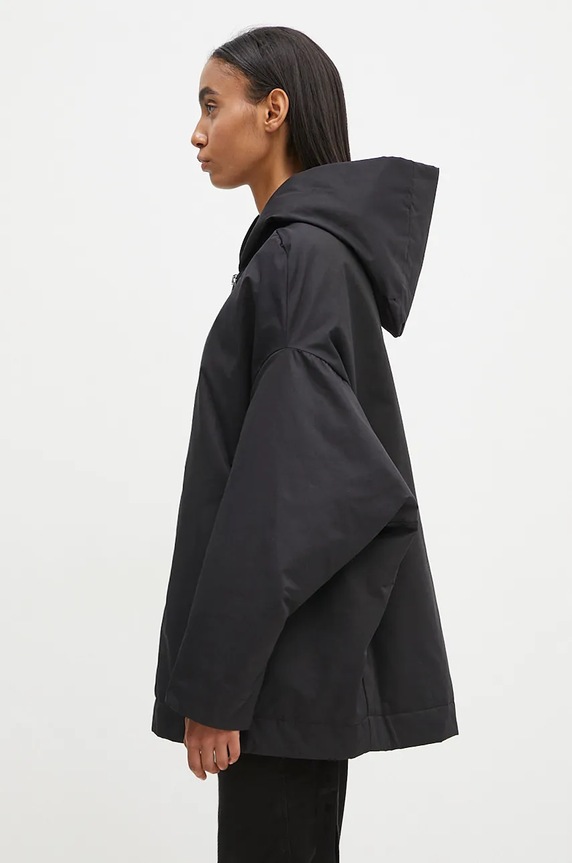 Яке Rick Owens Hooded Peter DS02D2725.MU черен AW24
