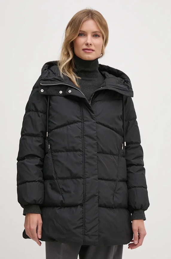 Páperová bunda Geox zateplené čierna W4626B.T3152.F9000