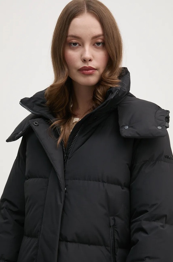 Páperová bunda Geox čierna W4625Q.T3155.F9000