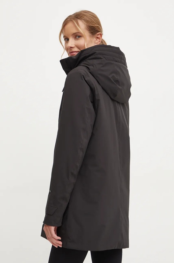 Odzież Helly Hansen kurtka VICTORIA INS MID RAIN 54101.. czarny
