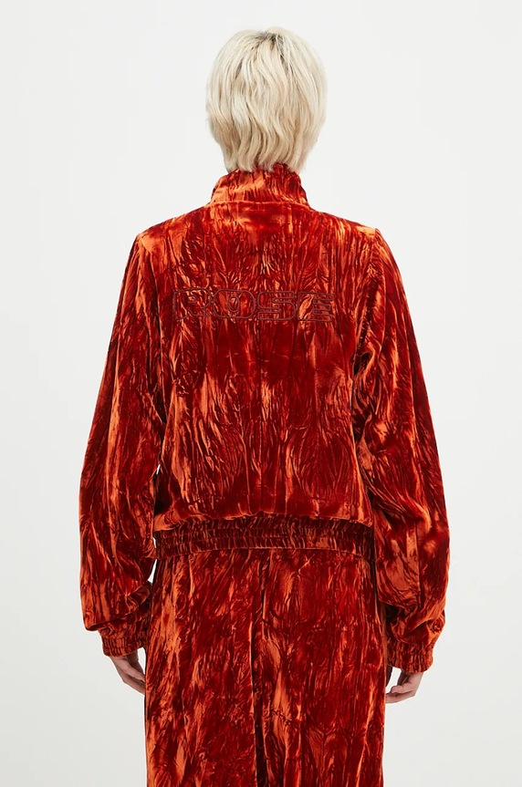 Clothing Martine Rose velvet sweatshirt Shrunken Track Jacket 164WF04202 orange