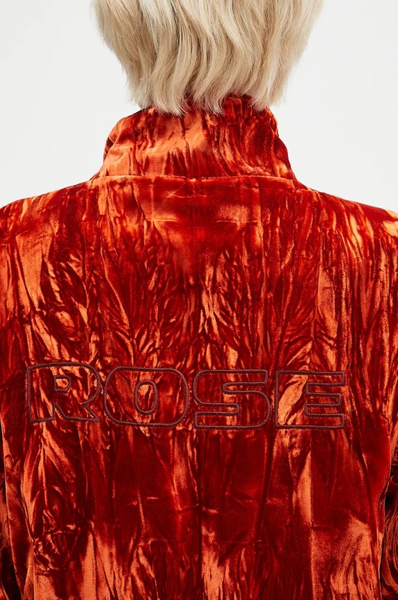 Martine Rose velvet sweatshirt Shrunken Track Jacket orange 164WF04202
