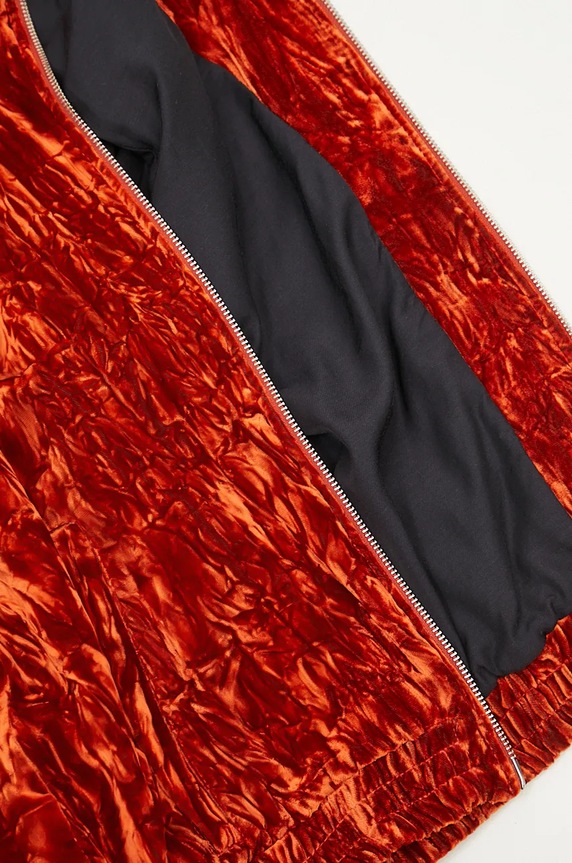 Martine Rose velvet sweatshirt Shrunken Track Jacket 164WF04202