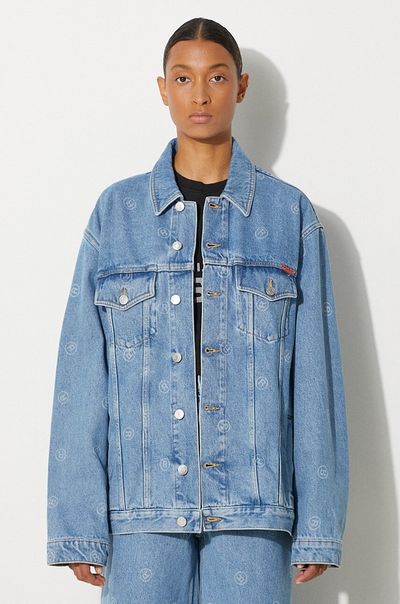Джинсовая куртка Martine Rose Oversized Denim Jacket без капюшона голубой 201WD05508
