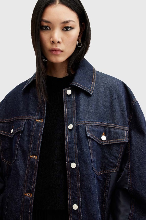 AllSaints kurtka bomber DILLAN BOMBER W007OA granatowy AW24
