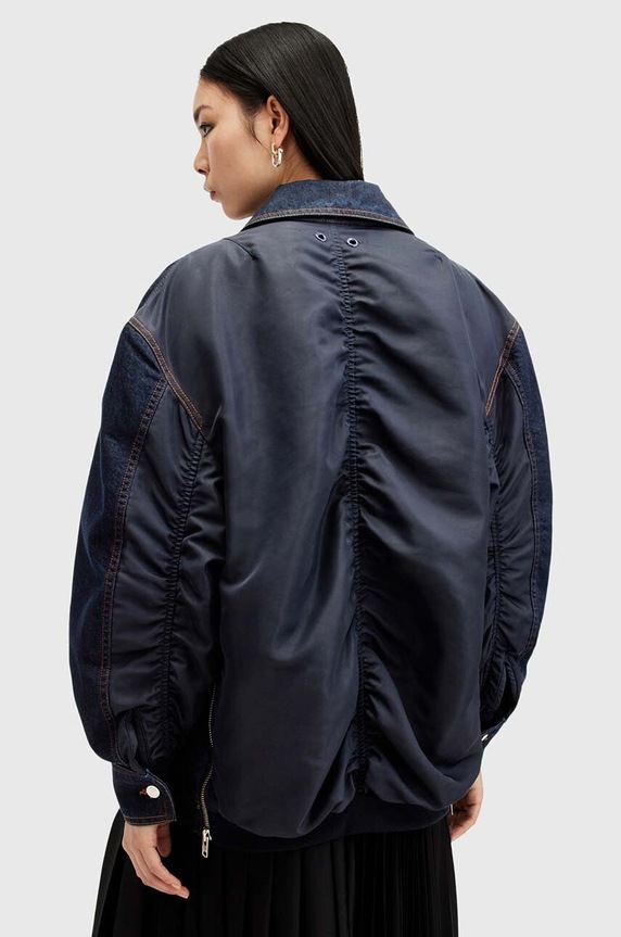 AllSaints kurtka bomber DILLAN BOMBER W007OA granatowy