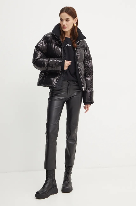 Bunda Karl Lagerfeld 246W1501 černá AW24