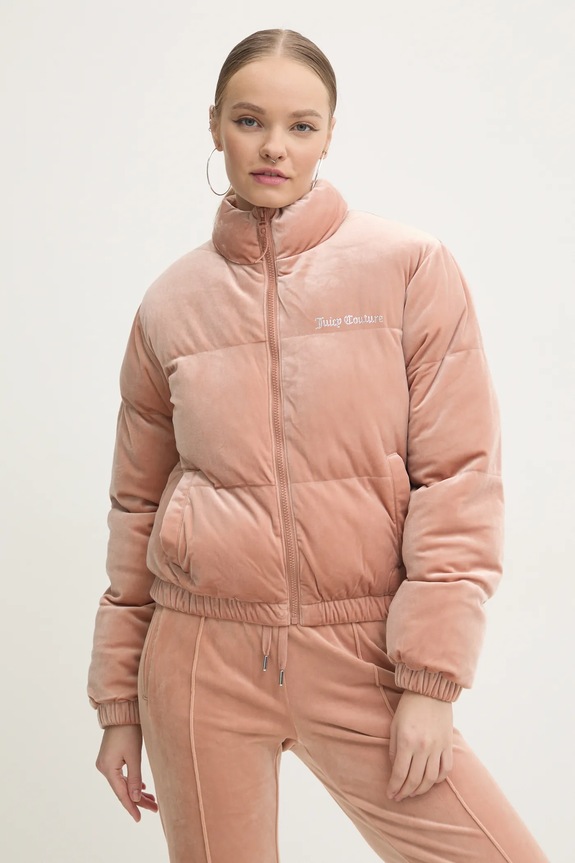 Oblečenie Zamatová bunda Juicy Couture MARGO PUFFER JCOIJ224556.681 hnedá