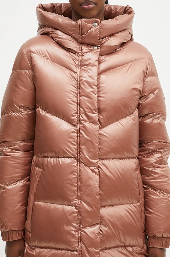 Пухова куртка Woolrich Aliquippa Long Puffer Jacket коричневий CFWWOU0926FRUT3085.UT30