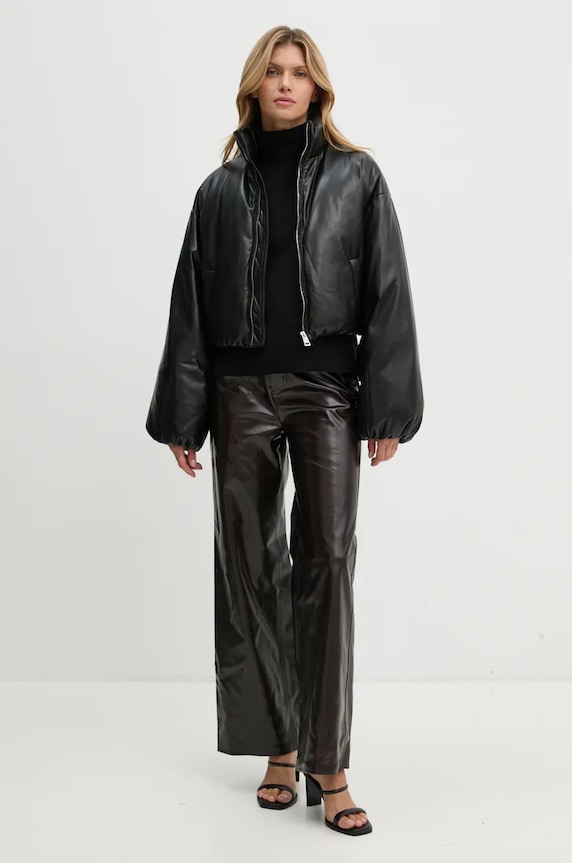 Пухова куртка Nanushka LILIMA NW24PFSG10951 чорний AW24