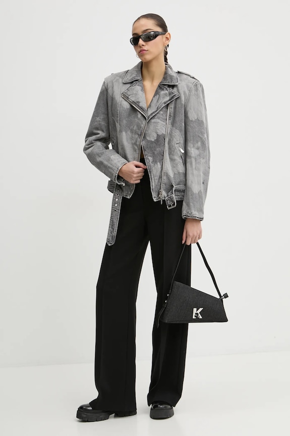 Rifľová bunda Fiorucci U01FMDJA177DN03DN07 sivá AW24