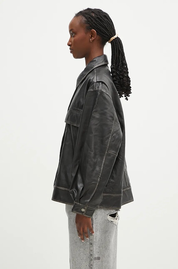 KSUBI leather jacket Creed Jacket WFA24JK004 black AW24