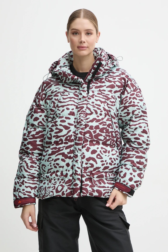 Bunda adidas by Stella McCartney oversize tyrkysová IW3844