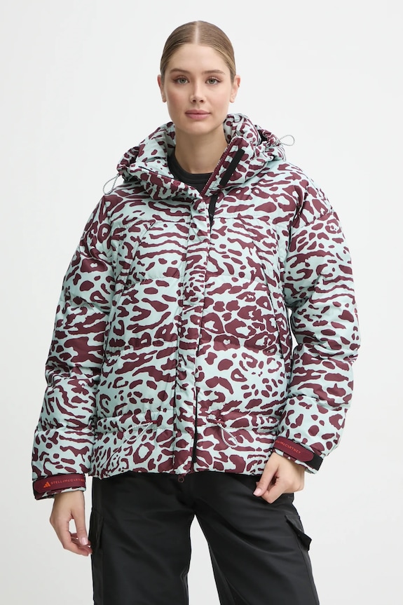 Bunda adidas by Stella McCartney oversize tyrkysová IW3844