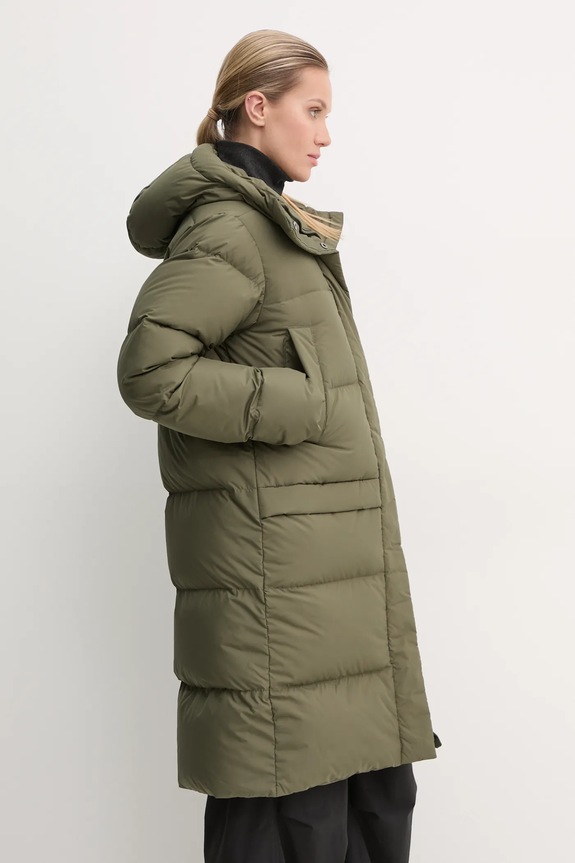 Péřová bunda Peak Performance Quiver s podšívkou zelená G79931