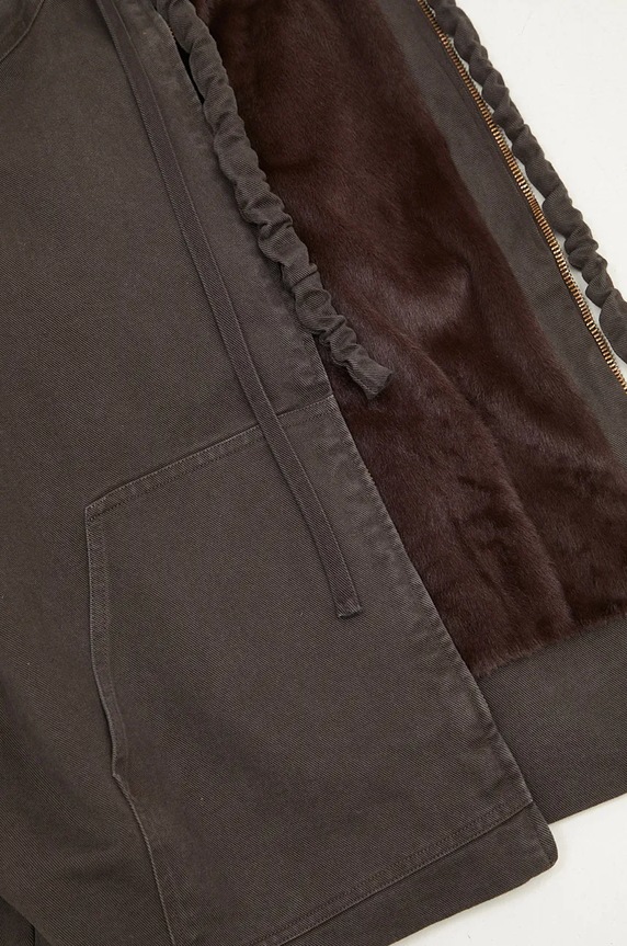 Ottolinger kurtka dwustronna Reversible Furry Denim Jacket 1090601521 brązowy