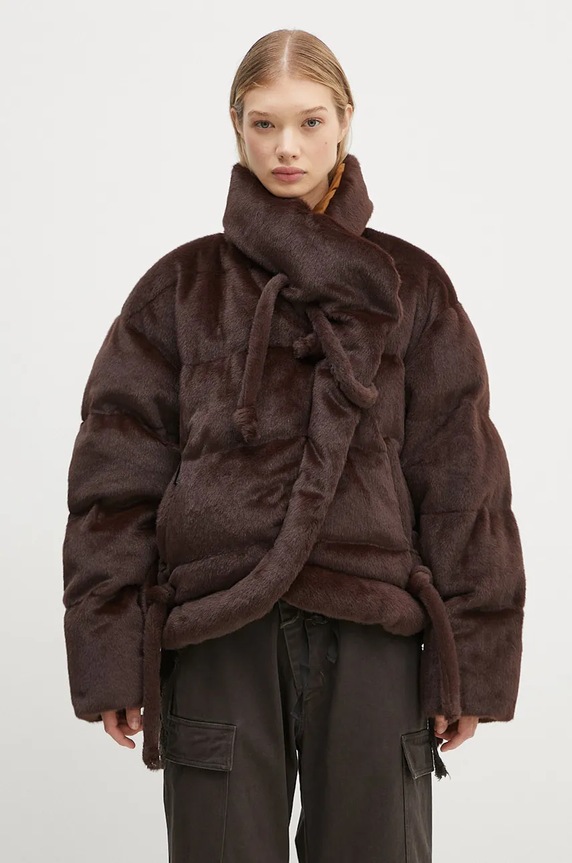 Ottolinger jacket Furry Strappy Puffer Jacket Planet friendly brown 1090602521