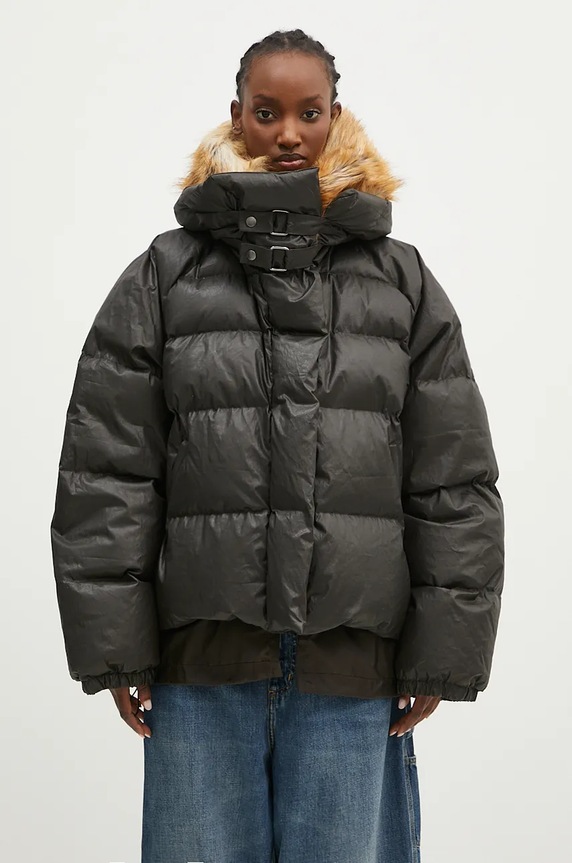 Ottolinger piumino Deconstructed Double Zip Puffer Jacket isolamento in piuma marrone 2209060205