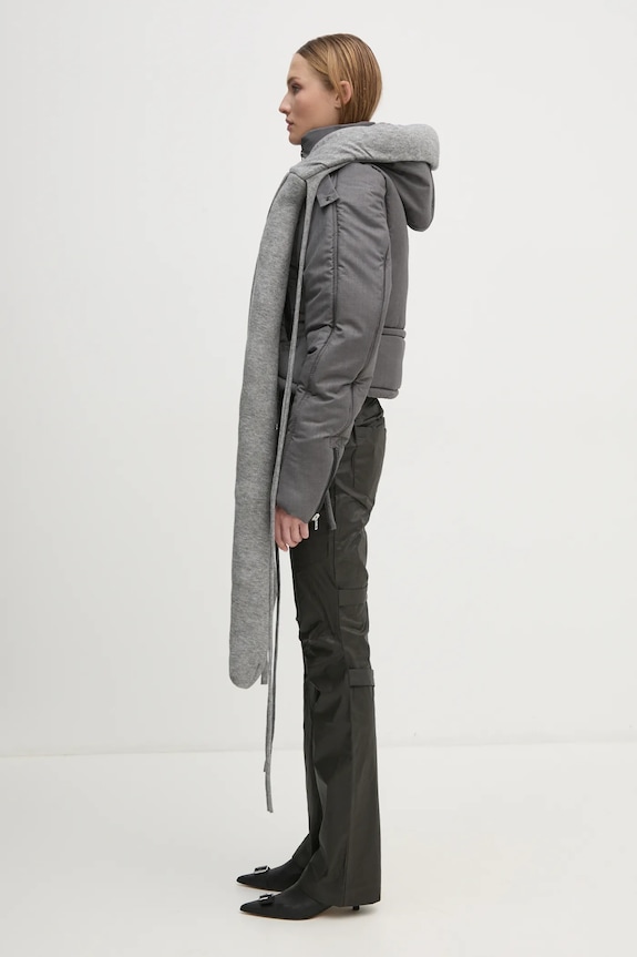 Ottolinger kurtka Deconstruced Cropped Puffer Jacket 2209060111 szary AW24