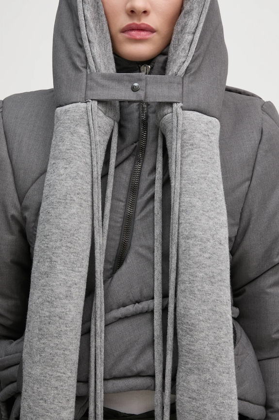 Ottolinger kurtka Deconstruced Cropped Puffer Jacket szary 2209060111