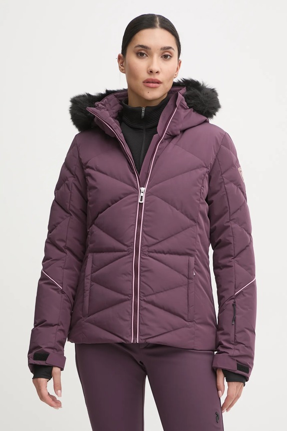 Lyžařská bunda Rossignol Staci Pearly zimní sporty fialová RLMWJ40