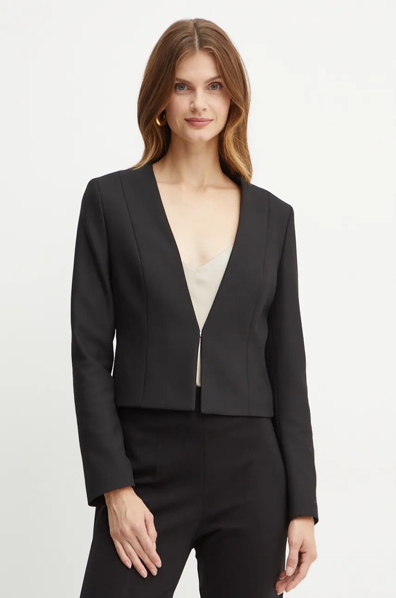 Σακάκι BOSS ύφασμα μαύρο 50493541