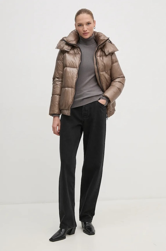 Péřová bunda Hetrego ROSE 8N723 zelená AW24