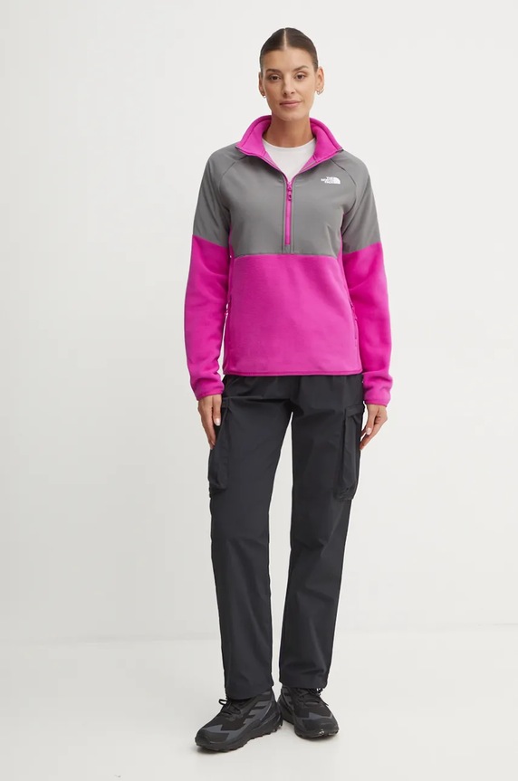Športová mikina The North Face Glacier Heavyweight NF0A89JB71O1 fialová AW24