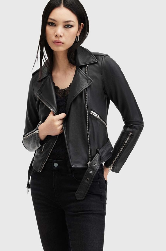 Odzież AllSaints ramoneska damska skórzana BALFERN BIKER W084LB czarny