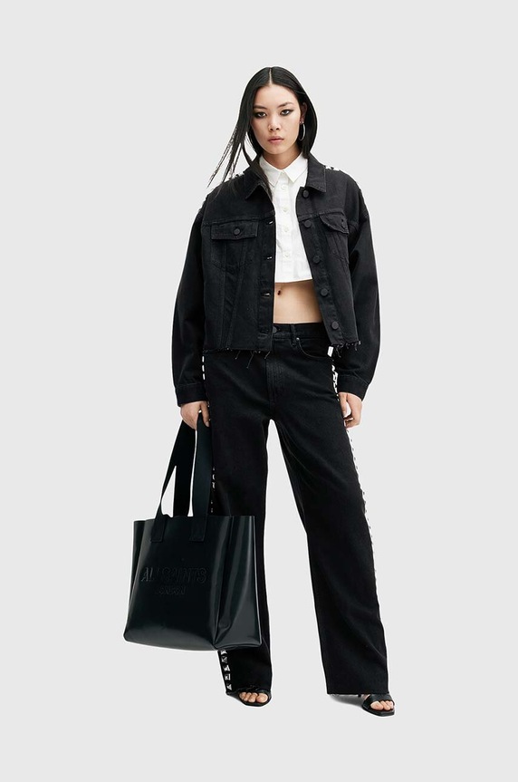Džínová bunda AllSaints PIPER STUD SHACKET W112PB