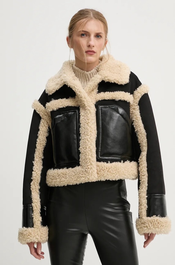 Μπουφάν Stand Studio Edith Jacket 61950.9077 μαύρο