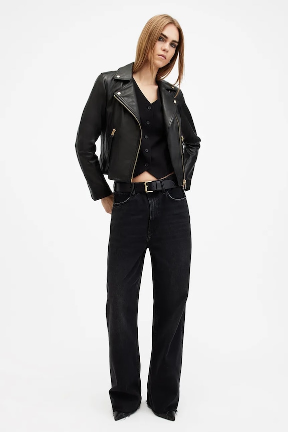 Kožená bunda AllSaints DALBY W086LB