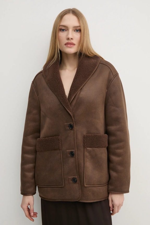 Jakna Hoss Intropia za prijelazno razdoblje smeđa 5458312