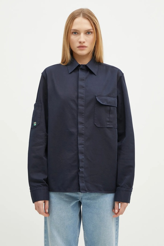 Куртка Maison Kitsuné Quilted Blouson без капюшона темно-синій NW02103WQ4036