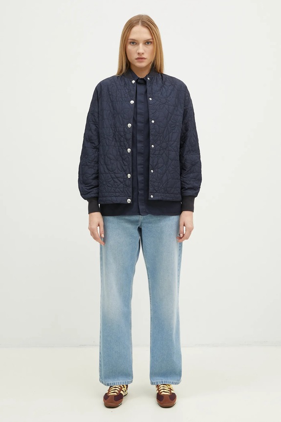 Куртка Maison Kitsuné Quilted Blouson NW02103WQ4036 темно-синій