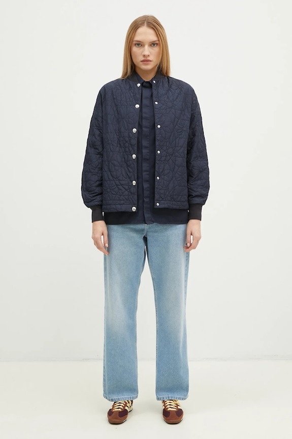 Куртка Maison Kitsuné Quilted Blouson NW02103WQ4036 темно-синій