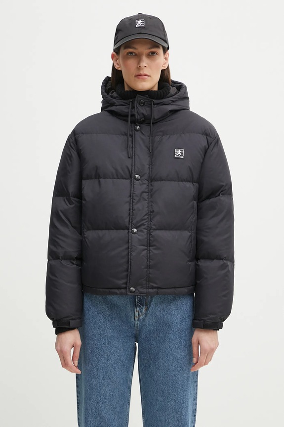 Sporty & Rich jacket Running Hooded Down with black OW020514141BA01