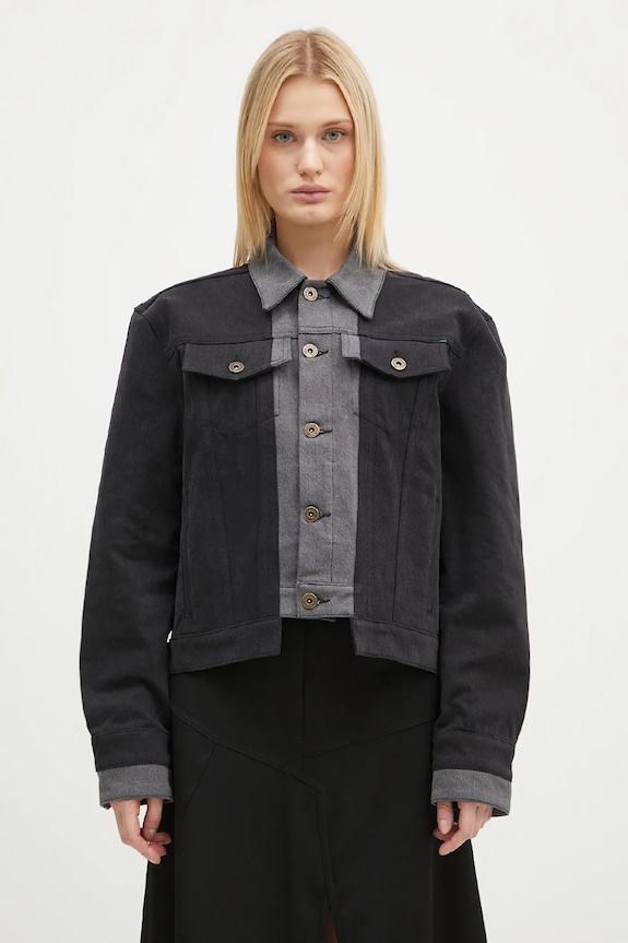 Джинсовая куртка JW Anderson Layered Denim Jacket без капюшона серый DJ0034.PG1657.938