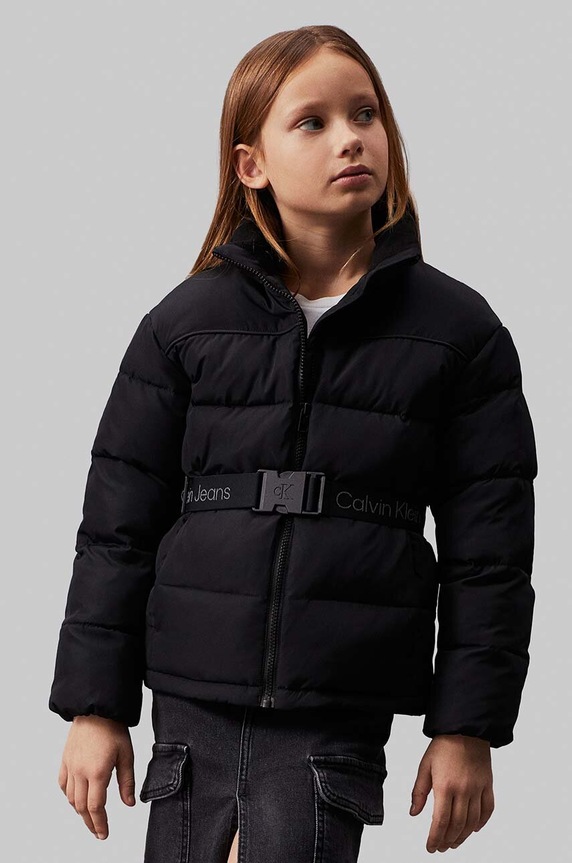 Dječja jakna Calvin Klein Jeans bez kapuljače crna IG0IG02592.9BYH.128.176