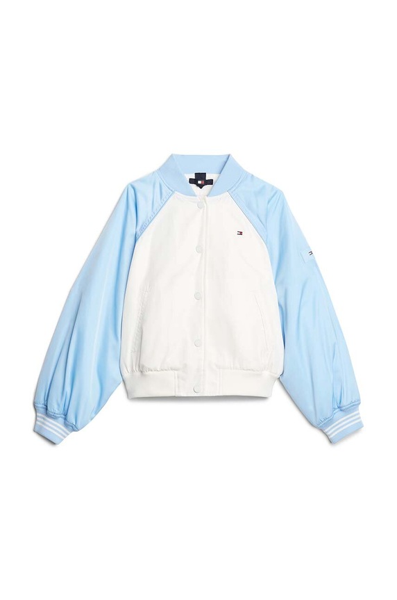 Detská bunda bomber Tommy Hilfiger bomber modrá KG0KG08054.9BYH.128.176