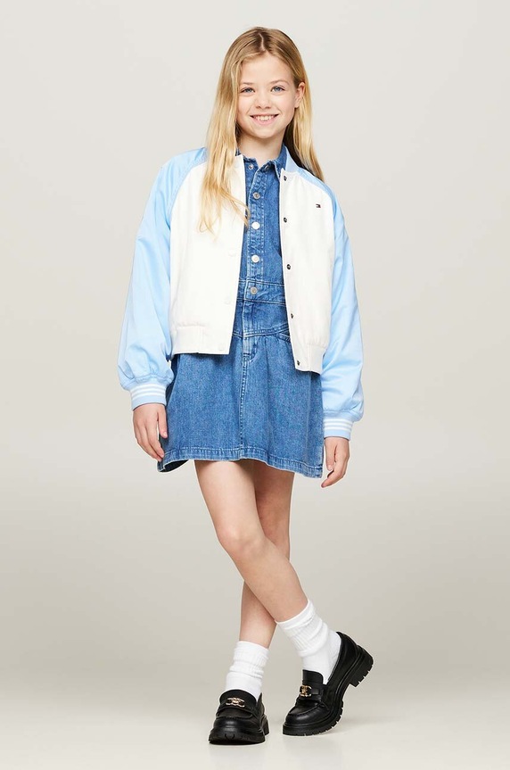 Detská bunda bomber Tommy Hilfiger KG0KG08054.9BYH.128.176 modrá AW24