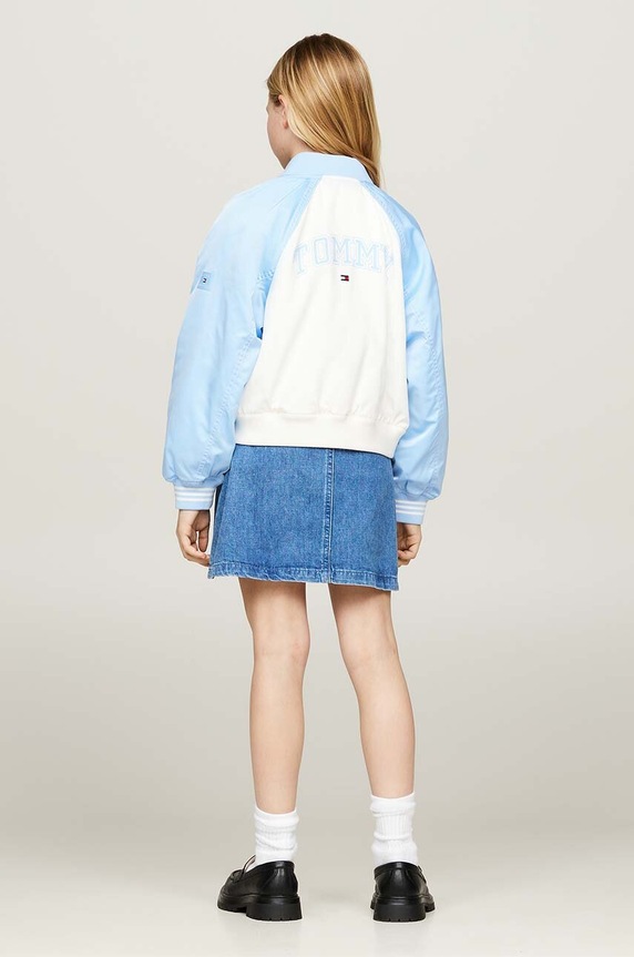 Dievča Detská bunda bomber Tommy Hilfiger KG0KG08054.9BYH.128.176 modrá