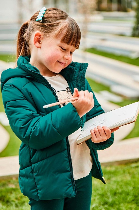 Dětská bunda Mayoral tyrkysová 415.6H.Mini.9BYH